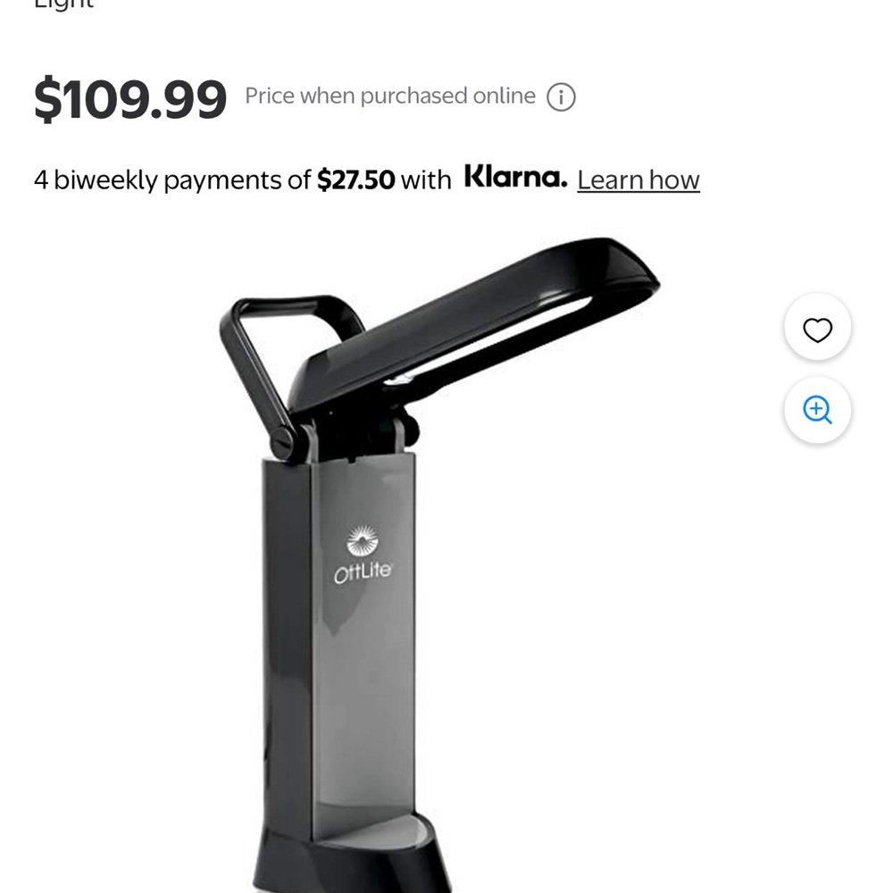 OttLite 30 LED Task Light Folding in Black and Silver - Picture 6 of 6